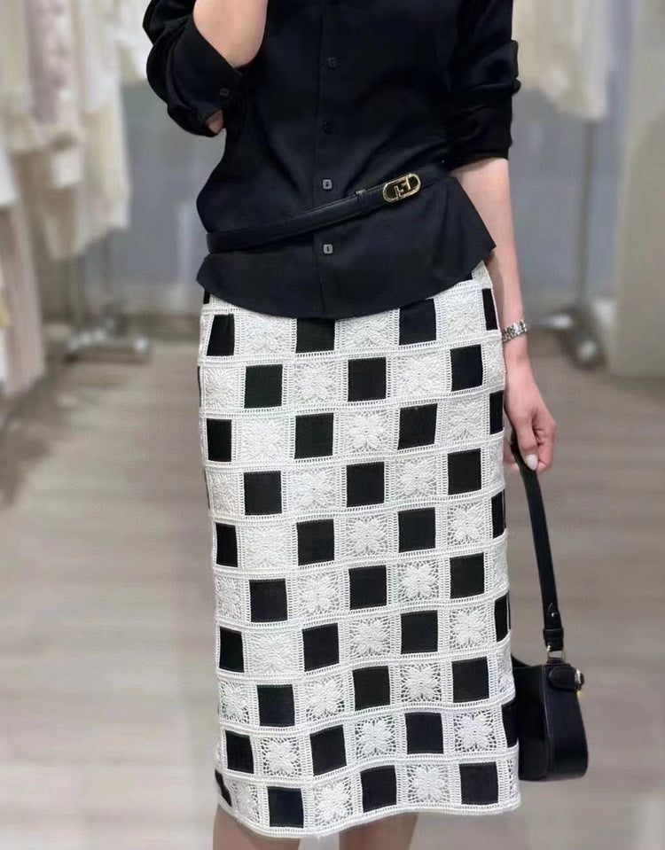 Jupe midi frangée femme - 3 couches, style dark & drapé