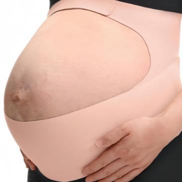 A thin abdominal support belt for pregnant women with large bellies in the later stage of pregnancy