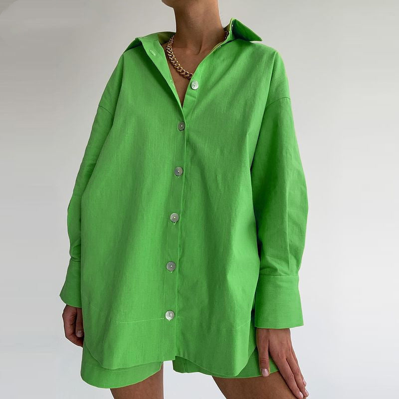 Ensemble veste & short femme - Col revers, style casual chic