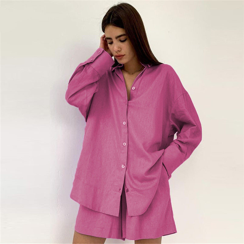 Ensemble veste & short femme - Col revers, style casual chic